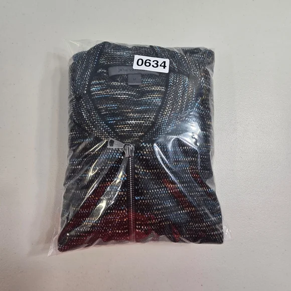 John Varvatos Collection Men's Sylvan Baseball Jacket Space Dyed Blue Topaz M - Picture 16 of 16